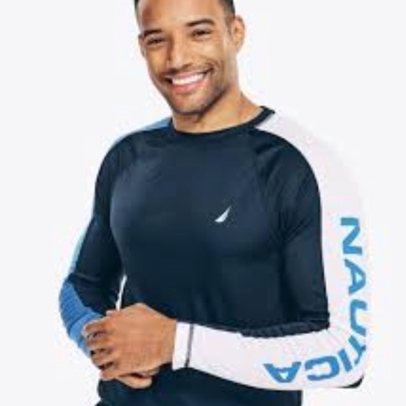 Nautica Other - COLORBLOCK RASH GUARD SWIM SHIRT size small